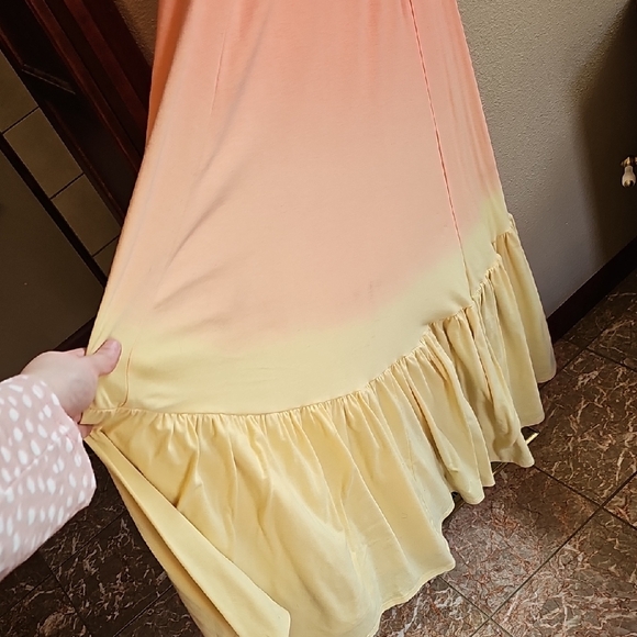 Torrid Coral and Yellow Ombre Maxi Dress - Picture 4 of 5